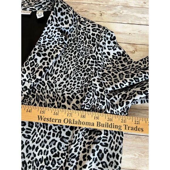 Susan Graver Blazer Women's Large Multi-Color Leopard Print Soft Single Breasted - Picture 6 of 16